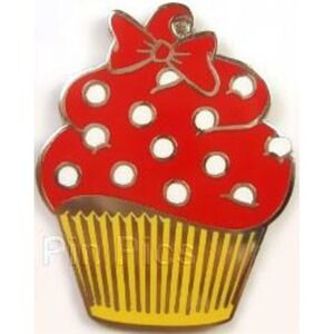 Disney Pin Minnie Mouse Red Icing & Sprinkles 82949 Character‎ Cupcake Mini-Pin